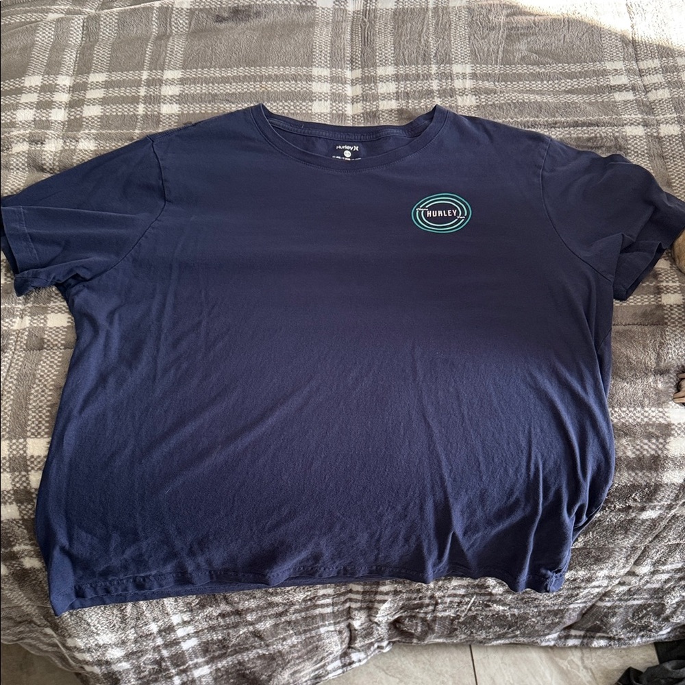 Hurley Deep Blue Tee with Logo